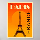 Reisen Paris Retro Poster (Vorne)
