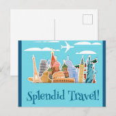 Reisen Postkarte (Vorne/Hinten)