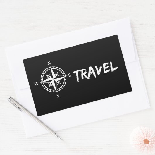 Reisen Rechteckiger Aufkleber (Umschlag)
