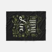 Reisen - Reisen heißt Reisen leben Fleecedecke (Vorderseite (Horizontal))