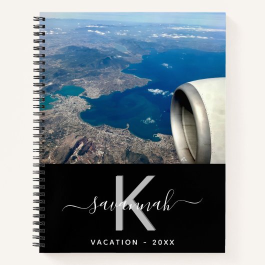 Reisen Sie benutzerdefiniertes Foto Schwarz-weiß M Notizblock (Vorderseite)