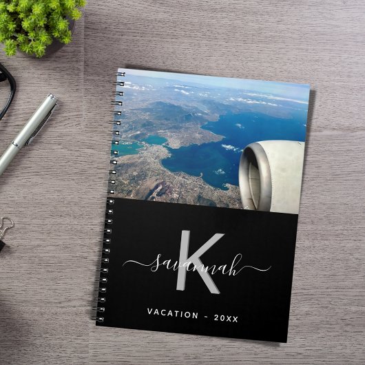 Reisen Sie benutzerdefiniertes Foto Schwarz-weiß M Notizblock