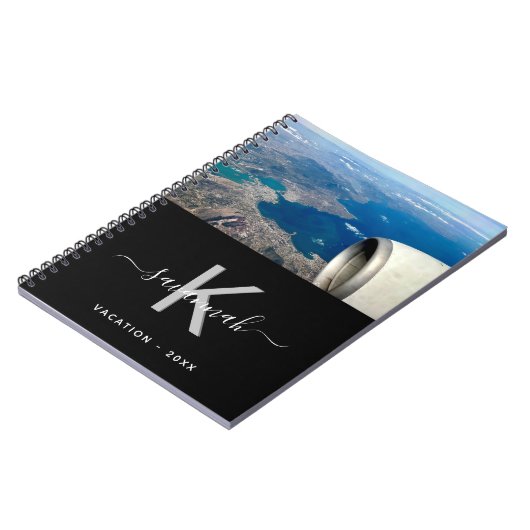 Reisen Sie benutzerdefiniertes Foto Schwarz-weiß M Notizblock (Linke Seite)