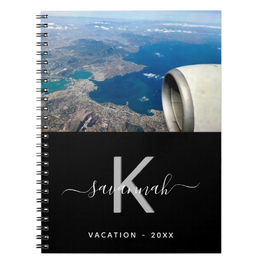 Reisen Sie benutzerdefiniertes Foto Schwarz-weiß M Notizblock (Vorderseite)