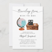 Reisen Sie Brautparty MISS zu MRS. Einladung (Vorderseite)