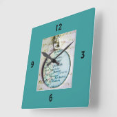 ***REISEN SIE DAS LAND*** WALL CLOCK QUADRATISCHE WANDUHR (Winkel)