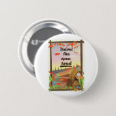 Reisen Sie das Vintage Wanderposter auf der offene Button (Vorne & Hinten)
