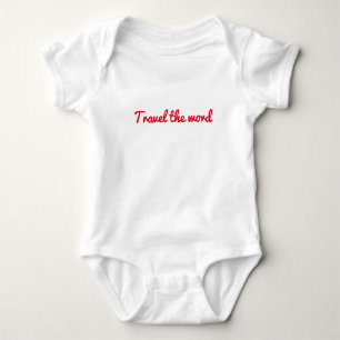 Reisen Sie das Wort Jersey Bodysuit Baby Strampler