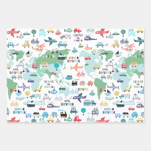 Reisen Sie die Kleinwagen des Weltnichtrauchers Geschenkpapier Set (Vorderseite 2)