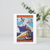 Reisen Sie die Welt Postkarte (Stehend Vorderseite)