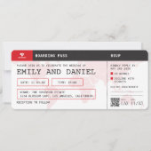 Reisen Sie die World Destination Boarding Pass Hoc Einladung (Vorderseite)