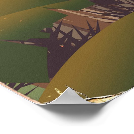 Reisen Sie durch die Universe Retro Space Art. Poster (Ecke)