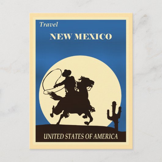 Reisen Sie durch New Mexico Postkarte (Vorderseite)