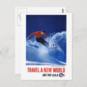 Reisen Sie eine neue Welt - sehen Sie sich die USA Postkarte (Vorne/Hinten)