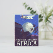 Reisen Sie ins Abenteuer! Afrika Postkarte (Stehend Vorderseite)