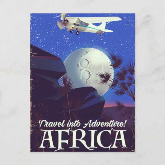 Reisen Sie ins Abenteuer! Afrika Postkarte (Vorderseite)