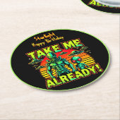 Reisen Sie jetzt zu Extraterrestrische Reichen! Runder Pappuntersetzer (Angewinkelt)