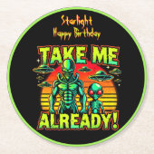 Reisen Sie jetzt zu Extraterrestrische Reichen! Runder Pappuntersetzer (Vorderseite)