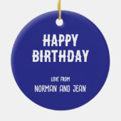 Reisen Sie lieber mit einem sonnigen Cruise-Urlaub Keramik Ornament (Hinten)