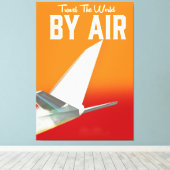 Reisen Sie mit Air durch die Welt Leinwanddruck (Insitu (Holzboden))