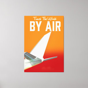 Reisen Sie mit dem Flugzeug um die Welt Leinwanddruck