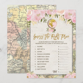 Reisen Sie mit der richtigen Baby Shower Game Card Einladung