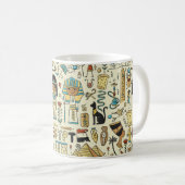 Reisen Sie nach Ägypten. Nahtloses Muster Kaffeetasse (VorderseiteRechts)
