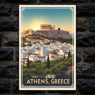 Reisen Sie nach Griechenland: Eine Vintage-Plakats Poster
