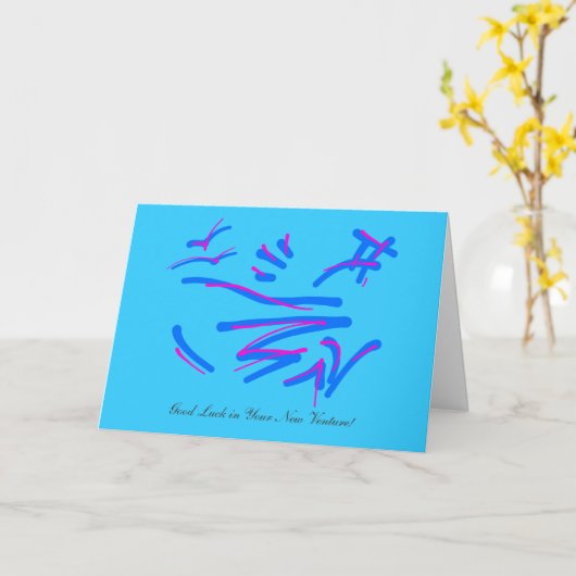 Reisen sind Flüsse, Viel Glück in New Venture Karte (Gelbe Blume)