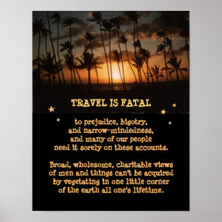 Reisen sind tödlich nach Narrow-Mindness etc. Poster