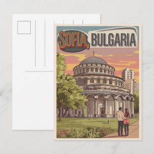 Reisen Sofia, Bulgarien Vintage Geschenke, liebevo Postkarte
