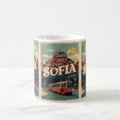 Reisen Sofia, Bulgarien Vintage Geschenke und Ande Kaffeetasse (Mittel)