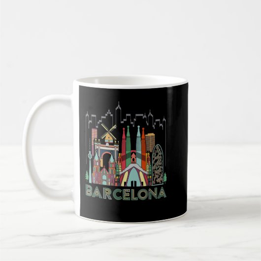 Reisen Spanien Barcelona Urlaub Geschenkidee Kaffeetasse (Links)