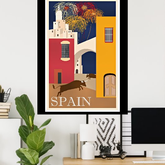 Reisen Spanien, Vintage Reiseplakat Poster (Heimbüro)