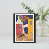 Reisen Spanien, Vintage Reiseplakat Postkarte (Stehend Vorderseite)