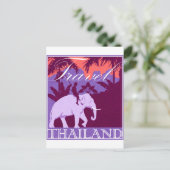 Reisen Thailand: weißer Elefant Postkarte (Stehend Vorderseite)