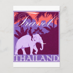 Reisen Thailand: weißer Elefant Postkarte