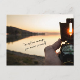 Reisen, um sich selbst zu finden postkarte