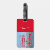 Reisen und Erforschen von Word-Design Gepäckanhänger (Rückseite vertikal)