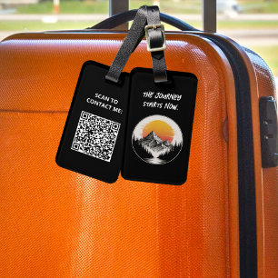 Reisen Urlaub Abenteuer Bergwald Sonnenuntergang Gepäckanhänger