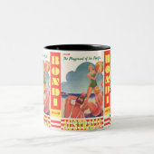 Reisen Vintag Australien Bondi Beach Zweifarbige Tasse (Mittel)