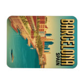 Reisen Vintag barcelona beacview geschenke Magnet (Horizontal)