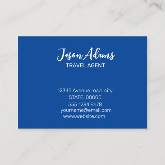 Reisen Visitenkarte (Rückseite)