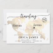 Reisen von 40 bis 50. Geburtstag Einladung (Vorderseite)