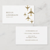 Reisen von Agent Gold-Flugzeugen Visitenkarte (Vorne/Hinten)