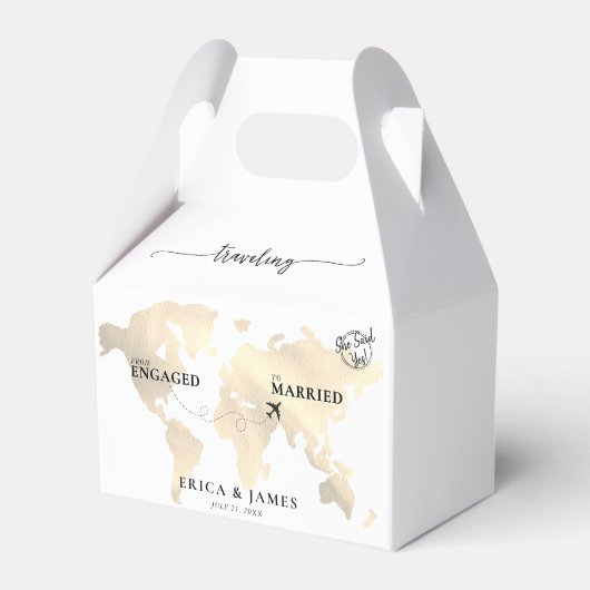 Reisen von der Verlobten bis zur Verheirateten Gol Geschenkschachtel (Vorderseite)