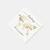 Reisen von der Verlobten bis zur Verheirateten Gol Serviette (Ecke)