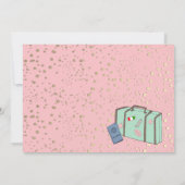 Reisen von Frau zu Brautparty Italien Thema Einladung (Rückseite)