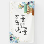 Reisen von Fräulein zu Frau Brautpartyfahne Banner (Vertikal)