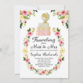 Reisen von Miss nach Brautparty Einladung (Vorderseite)